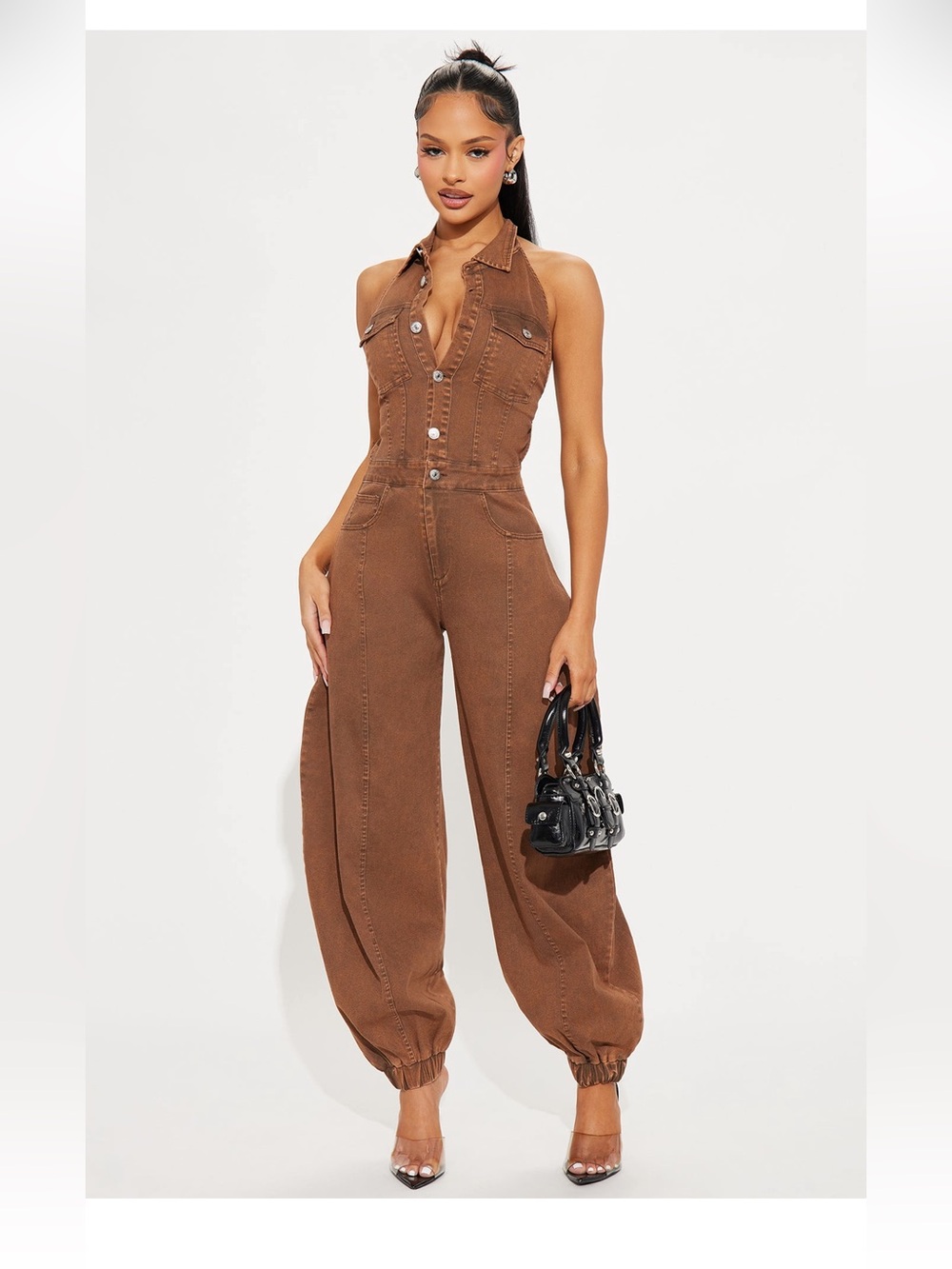 Downtown girl balloon jumpsuit- Fashion Nova- Size 2X